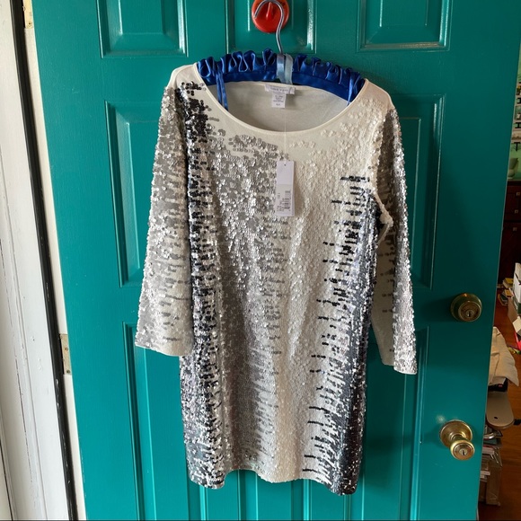 Joan Vass Tops - 🩶Joan Vass Sequin Tunic (XL)